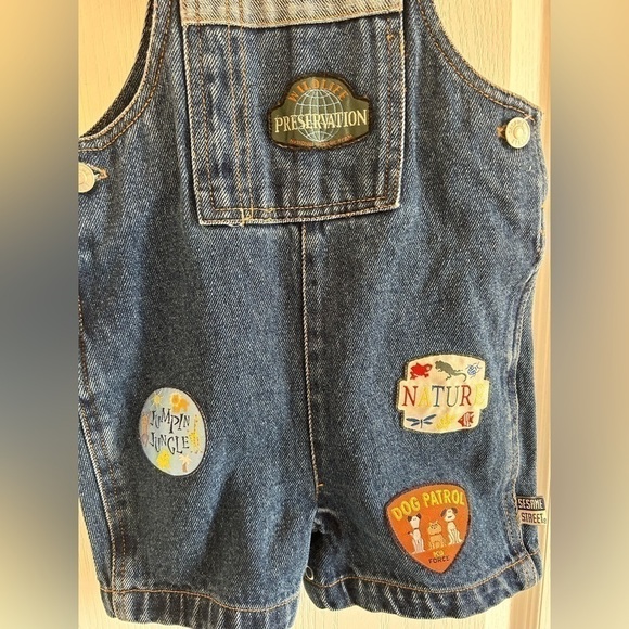 Denim Patch Short Overalls 12M​​​​​​ - Picture 4 of 4